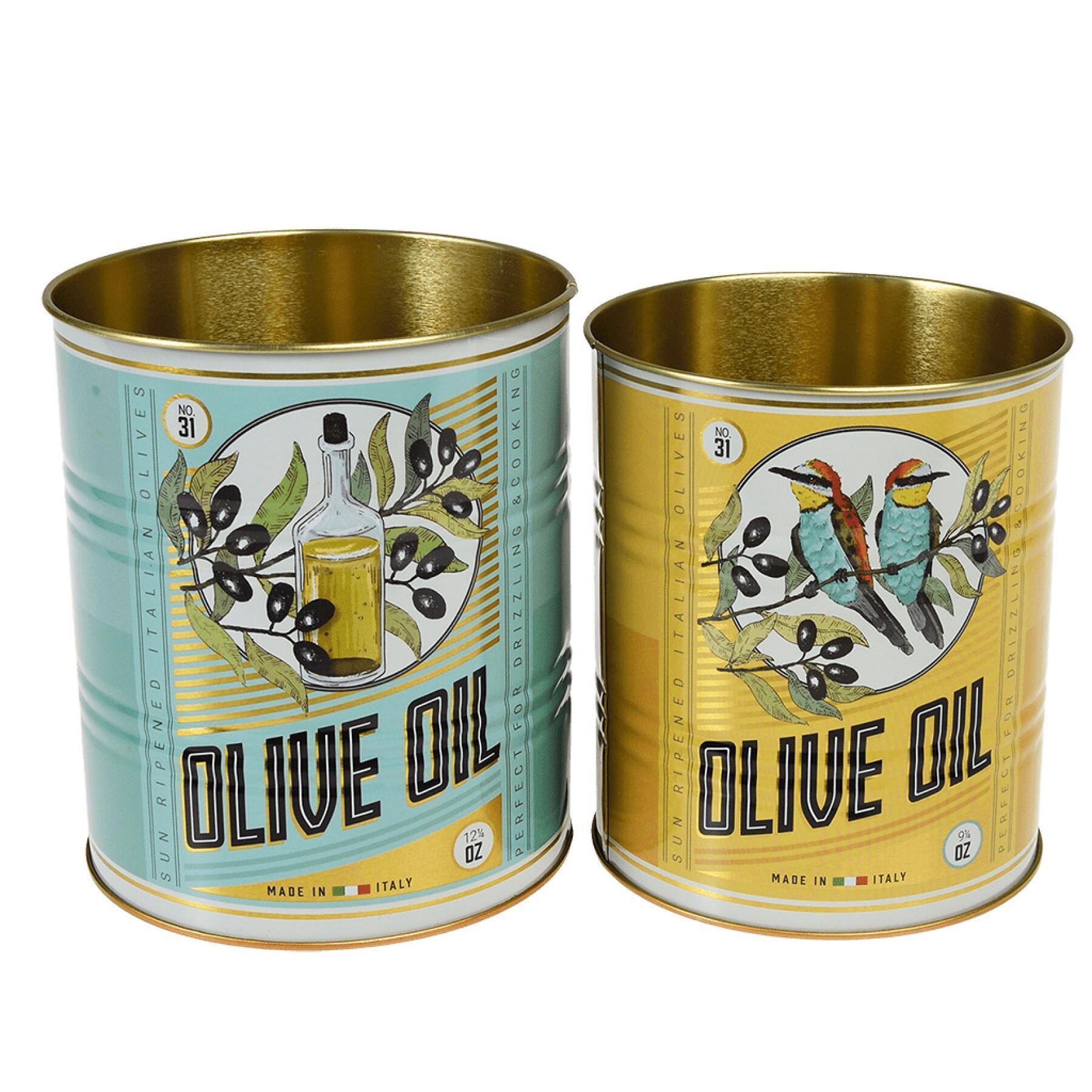 Zestaw 2 pudełek do przechowywania oliwy z oliwek Rex London