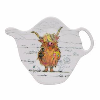 Uchwyt na torebkę herbaty szkocka krowa Kiub Kook